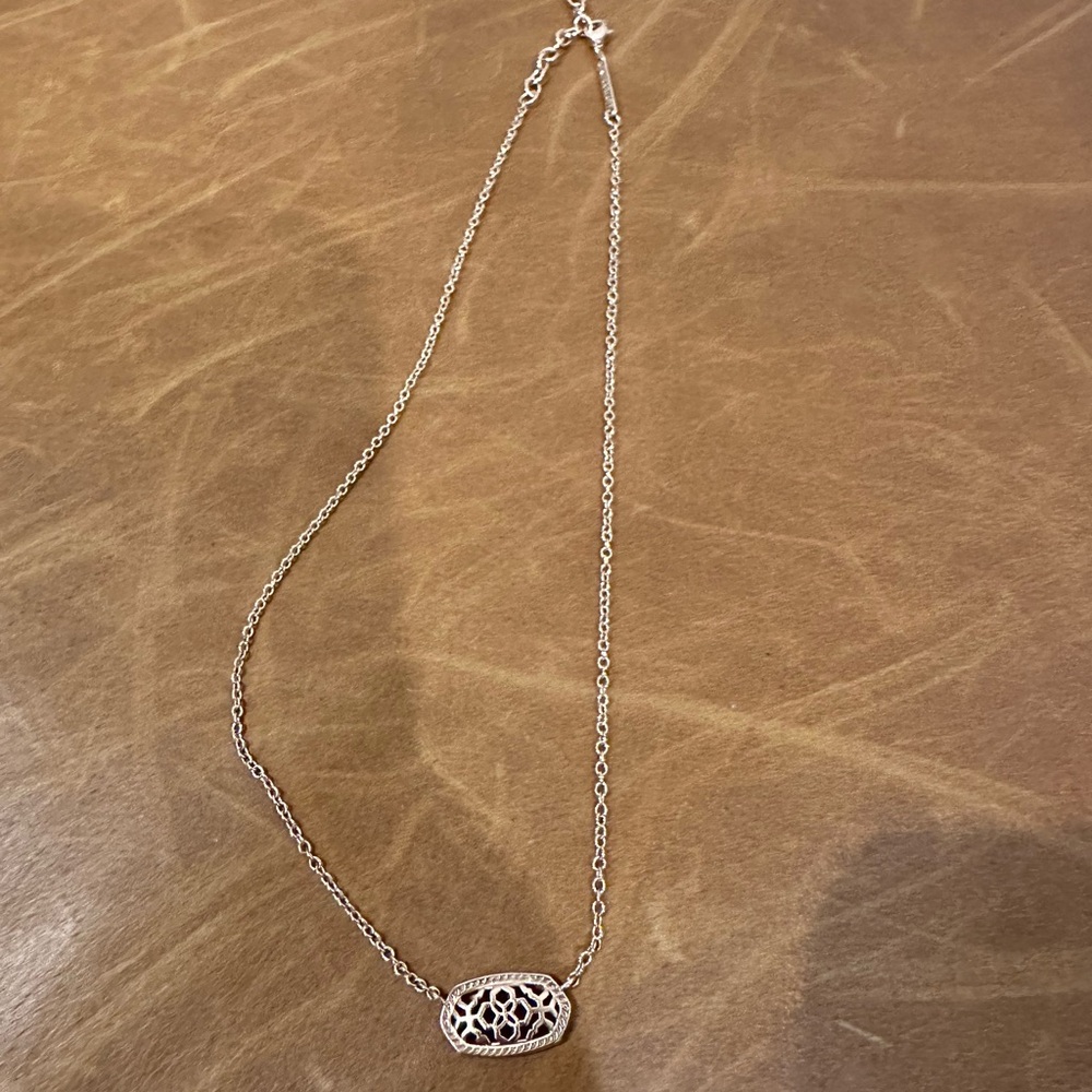 Kendra Scott rose gold filigree Elisa necklace